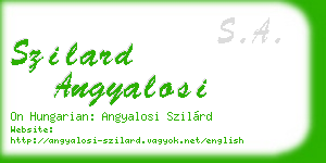 szilard angyalosi business card
